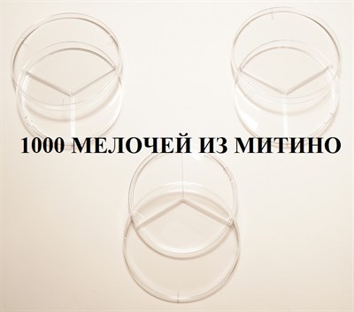 Чашки Петри пластиковые (полистирол) 3-х секционные, 90ммх14мм, 3 шт plasticpetri-90x14-3pcs - фото 4845