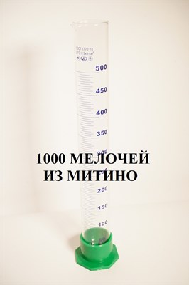 Мерный стеклянный цилиндр 500 мл, пластиковое основание Measuringcylinder,plasticbase-500ml - фото 5069