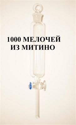 Стеклянная делительная цилиндрическая воронка 60 мл, со стеклянным краном и стеклянной пробкой dividing60glcyl - фото 5131