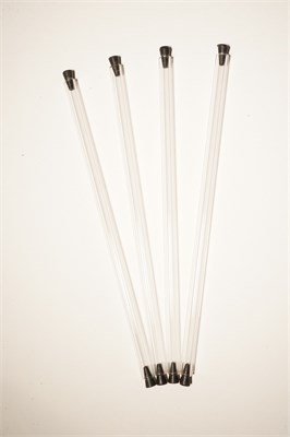 Стеклянные трубки, 4 шт (длина 195-205мм, наружный диаметр 8 мм) с резиновыми пробками glass.tubes.8mm