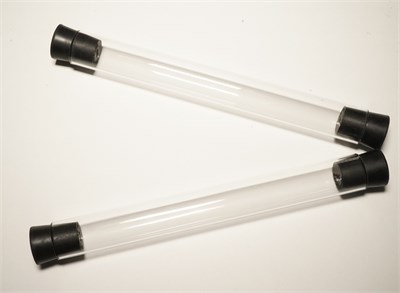 Стеклянная трубка, 2 шт (длина 195-205 мм, наружный диаметр 25 мм) с 2-мя резиновыми пробками glass.tube.25mm.0.2m.2psc