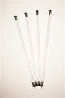 Стеклянные трубки, 4 шт (длина 195-205мм, наружный диаметр 8 мм) с резиновыми пробками glass.tubes.8mm