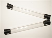 Стеклянная трубка, 2 шт (длина 195-205 мм, наружный диаметр 25 мм) с 2-мя резиновыми пробками glass.tube.25mm.0.2m.2psc